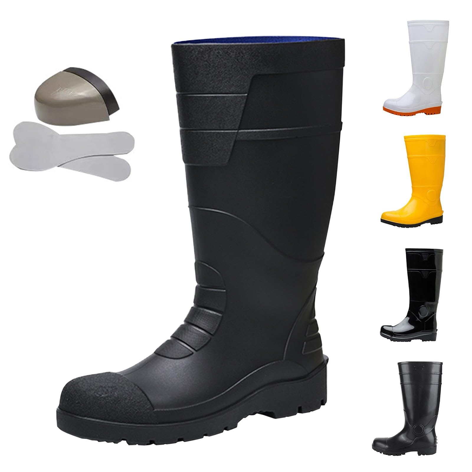 Botas De Agua Para Hombre Y Mujer Botas Impermeables Botines Jardín Trabajo Suave Y Ligero Moda Media Caña Botines De Pvc De Moda Antideslizante Adecuado Para Días Lluviosos Y Ambientes Húmedos