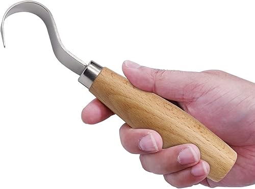 Miniatura 3 de Herramienta de tallado de cuchillo con gancho de madera para tallar cucharas, tazones, tazas torcidas para talladores profesionales de cucharas y