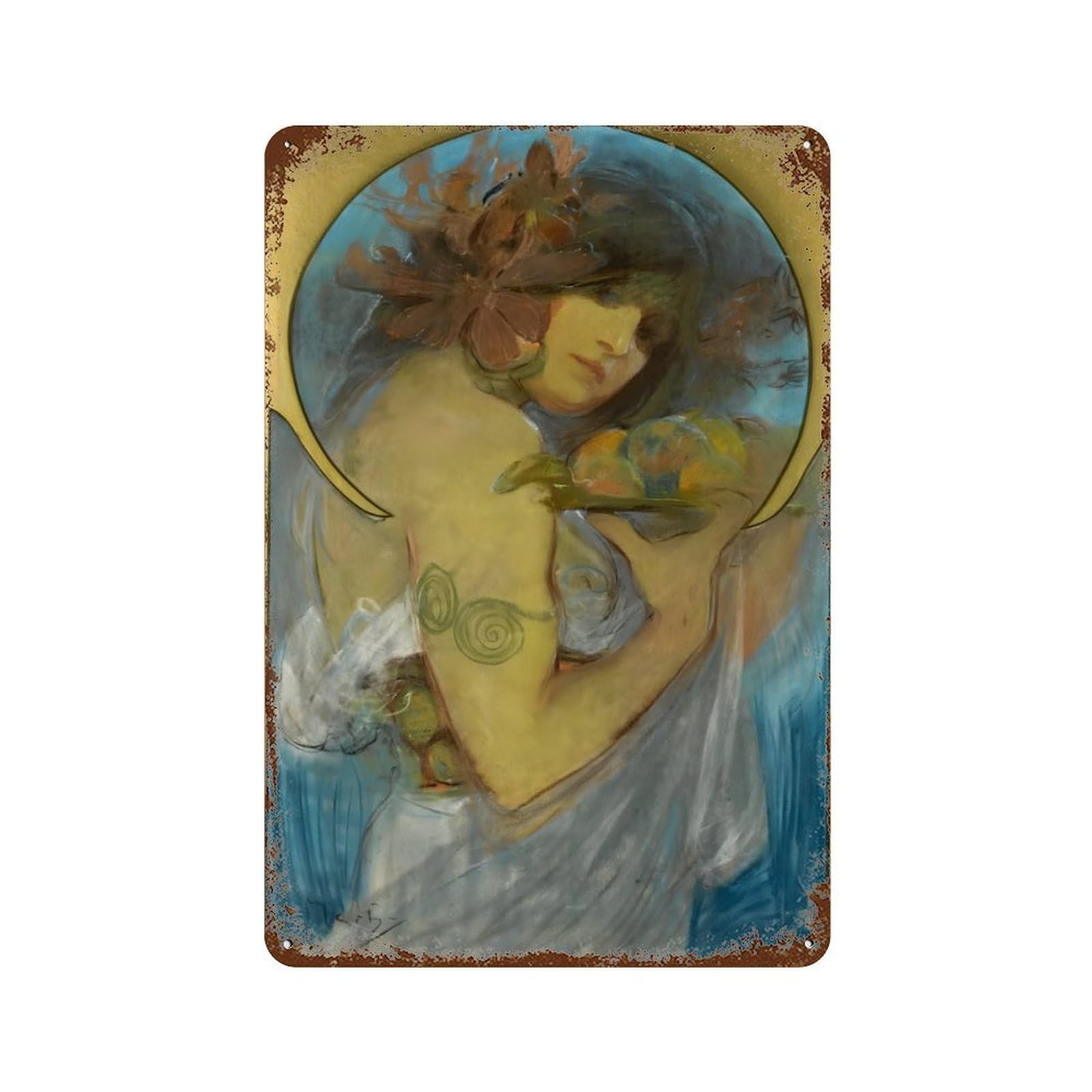 xiaoxiaoshen Alphonse Mucha (19) Wall Decor Art Metal Tin Poster Modern Home Decor Art Home Bar Shop Decorations Vintage Sign 30x20cm