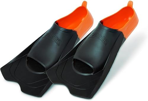 ZOGGS Aletas ecológicas unisex de hoja corta para adultos, ligeras, puntera abierta, ajuste flexible, aletas de natación de hoja corta para buceo y