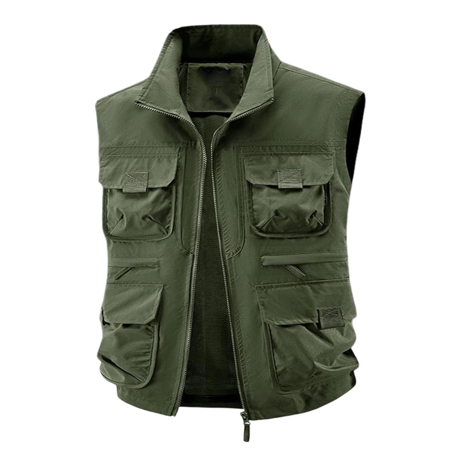 Chaleco de caza ligero para hombre, chaleco de caza ligero para hombre, chaleco funcional, informal, chaleco funcional ligero, chaleco de pesca ligero, chaleco táctico de safari, chaleco de