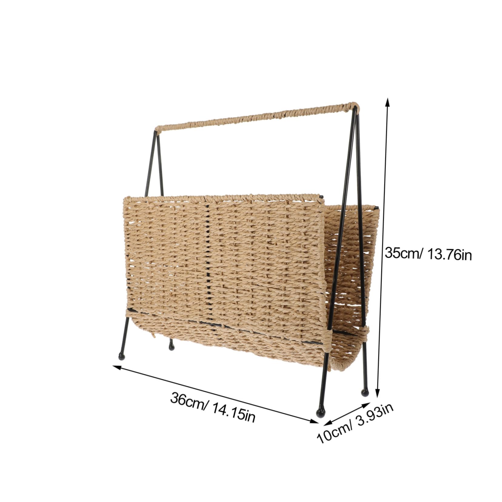 Levemolo Seagrass Snack Organizer Macrame Basket Rattan Decor Book Storage Holder
