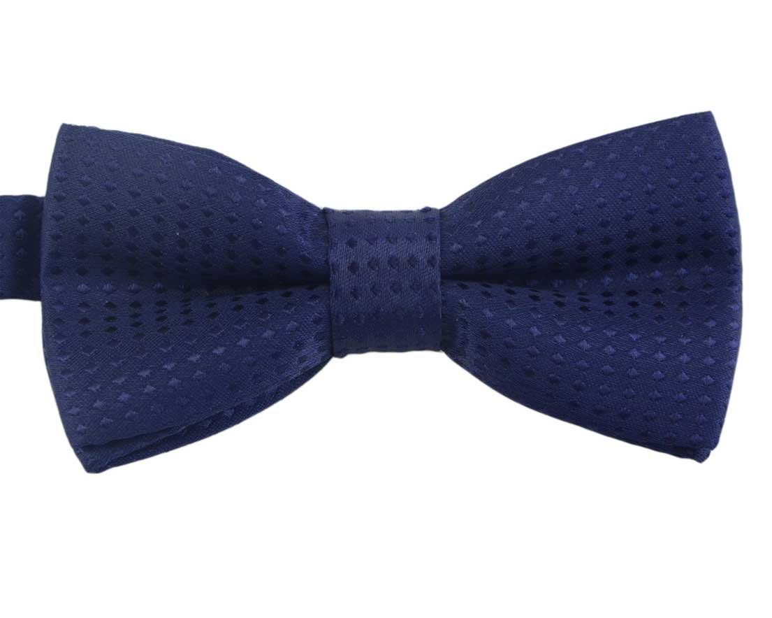 Puppy & Kitten Collar Bow Tie, Small Cat & Dogs Neck Bowtie Adjustable for Wedding Birthday D-D-T-1 (Navy Blue with Navy Blue Polka Dots)