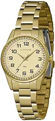 Relógio Lince Feminino Ref: Lrgj099l C2kx Casual Dourado