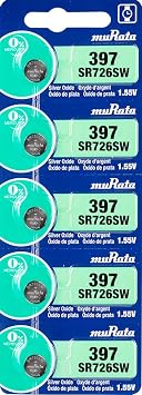Murata 397 SR726SW Battery 1.55V Silver Oxide Watch Button Cell 15 Batteries