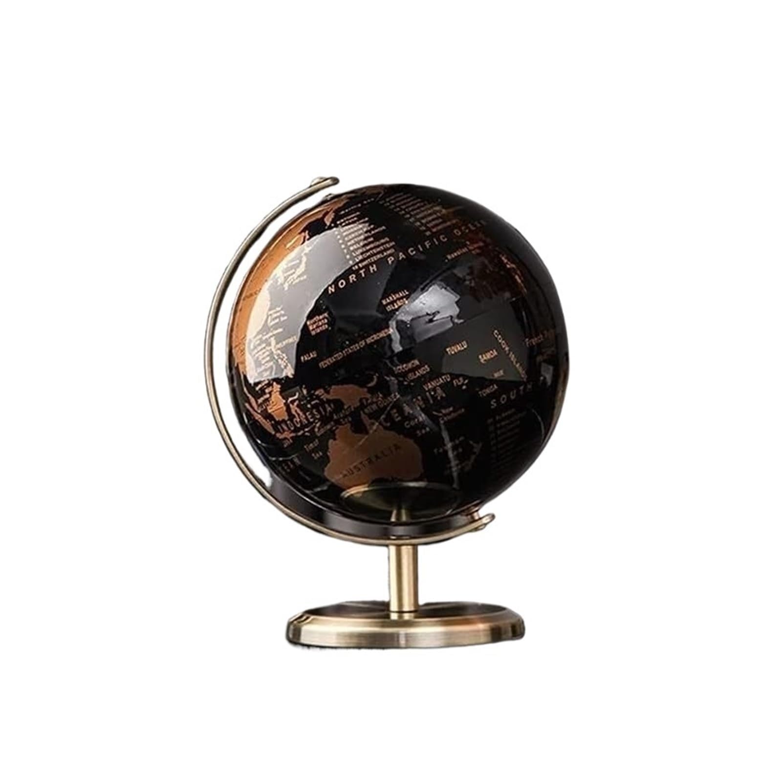 Globo del mondo, rotante antico mappamondo decorativo per casa o ufficio, 14 cm, design vintage classico