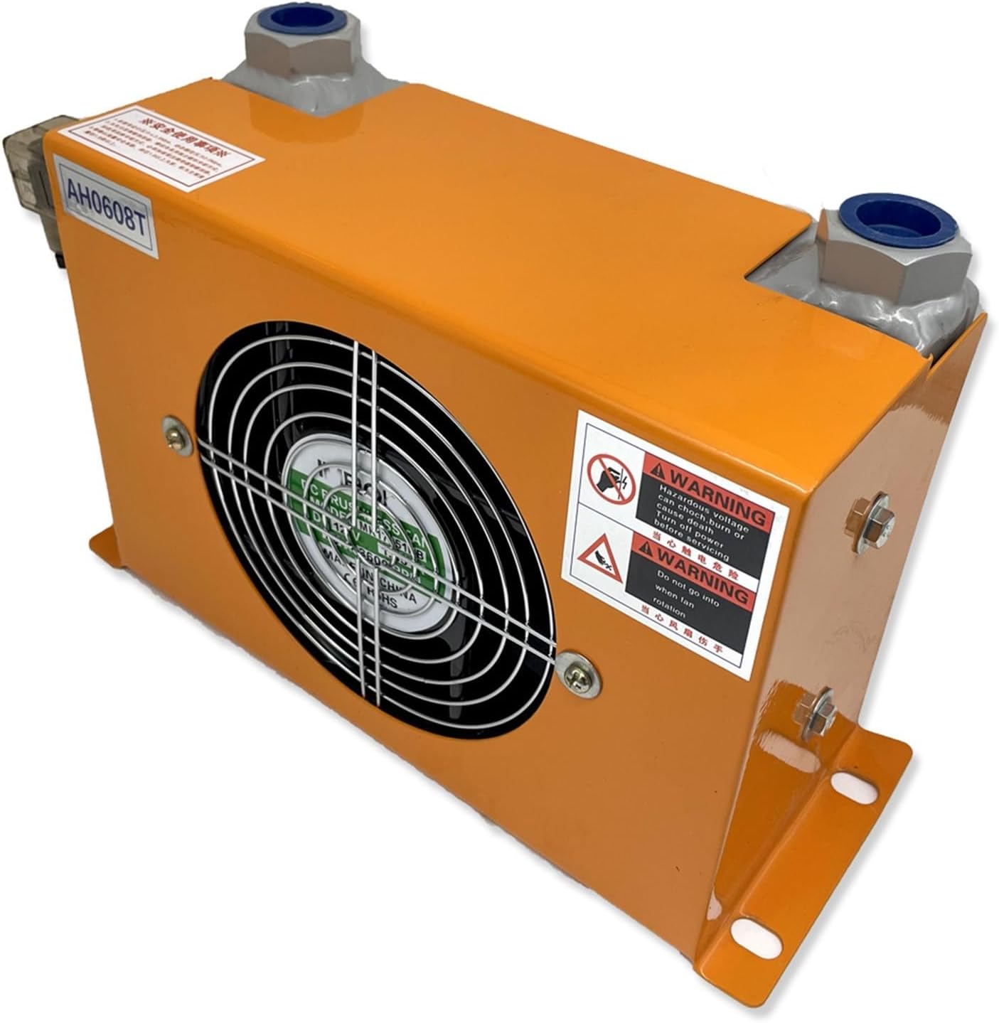 VARNOK Hydraulic Air Cooler AW0607T-CA 30L/min Flow Radiator Oil Cooling Heat Exchanger Radiator Oil Cooler for CNC Hydraulic System for VP20 VP30 Vane PUM(DC24V)