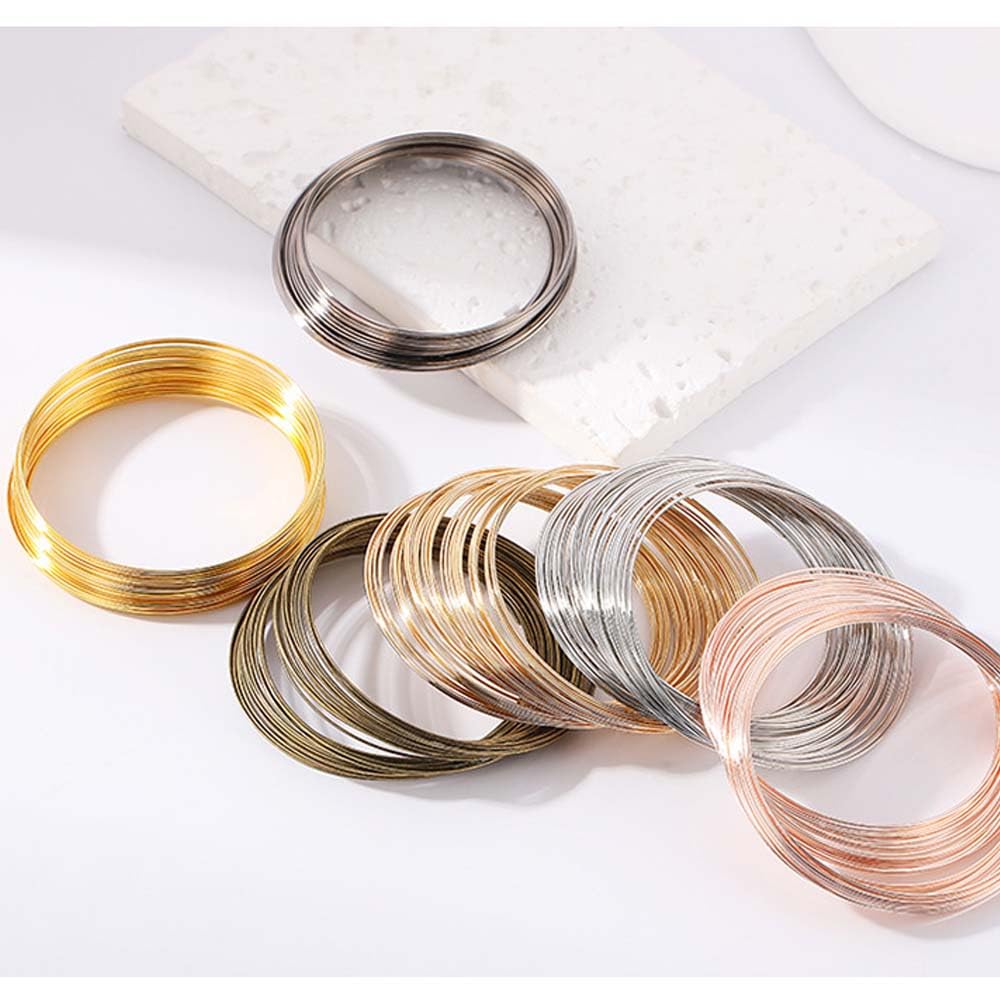 linę stalową, Drut pamięciowy ze stali nierdzewnej(Rose gold,0.8X120mm)