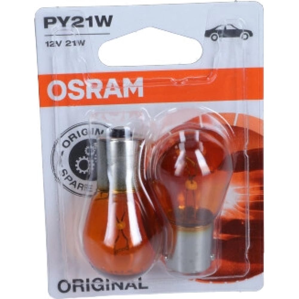 Osram Original Bulbs PY21W 7507-02B 12V 21W (Pair)