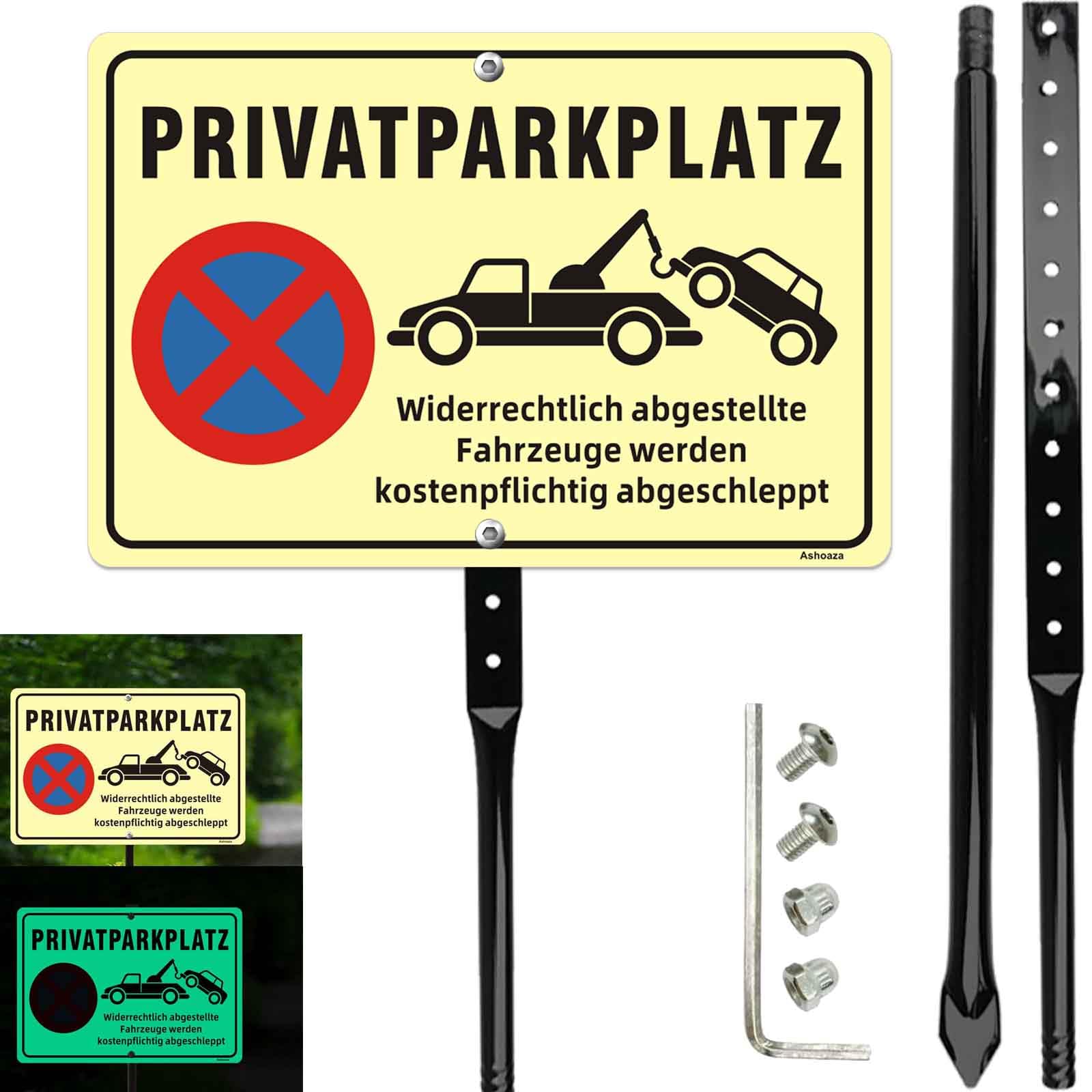 Ashoaza 2 Sammelplatz Schild außenbereich Alu din 7010 Harts