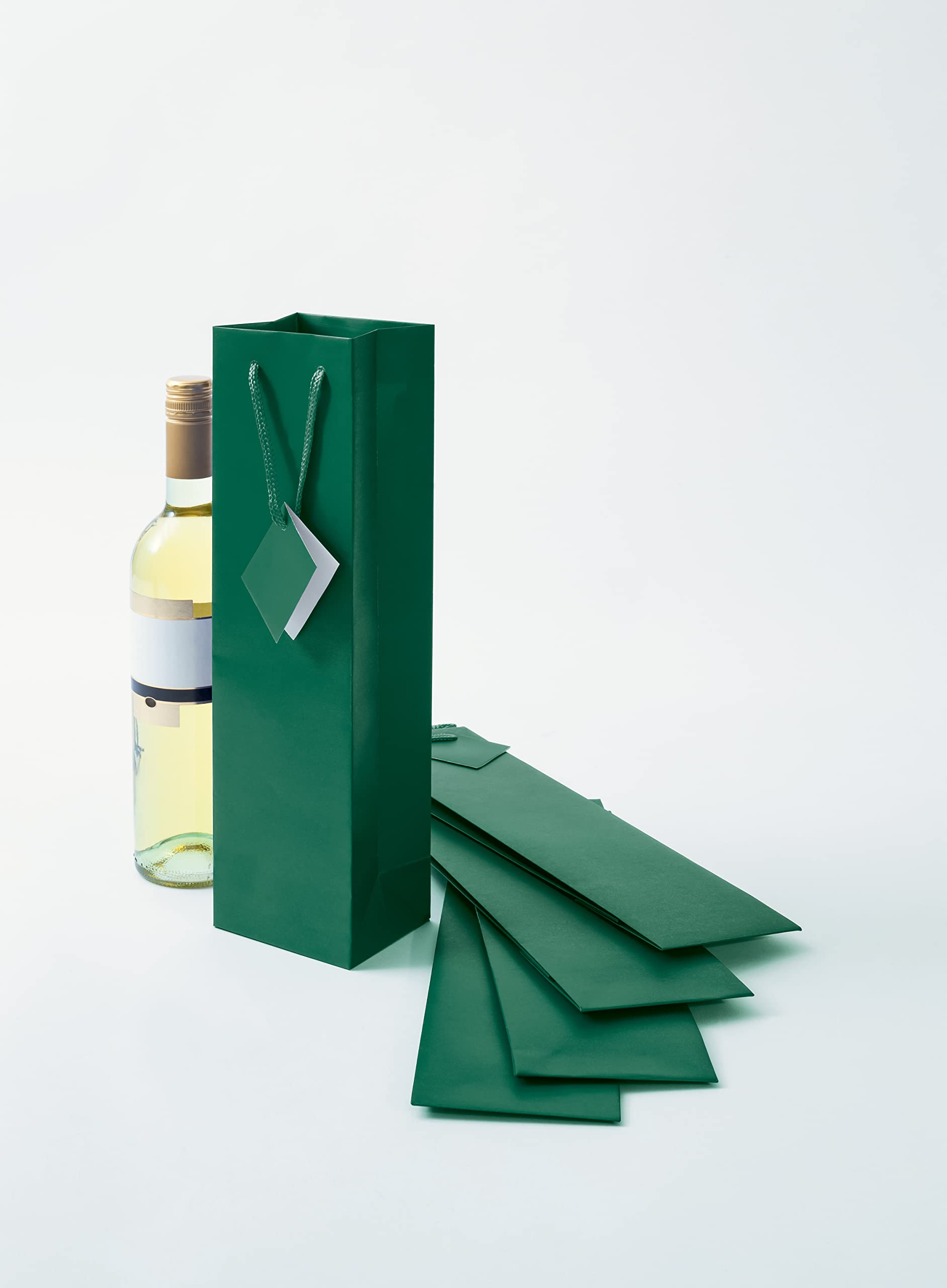 SIGEL GT502 Gift bags, for bottles 35 x 10 cm, matte, dark Green, 5 Pieces, 1 count (Pack of 5) - Image 4