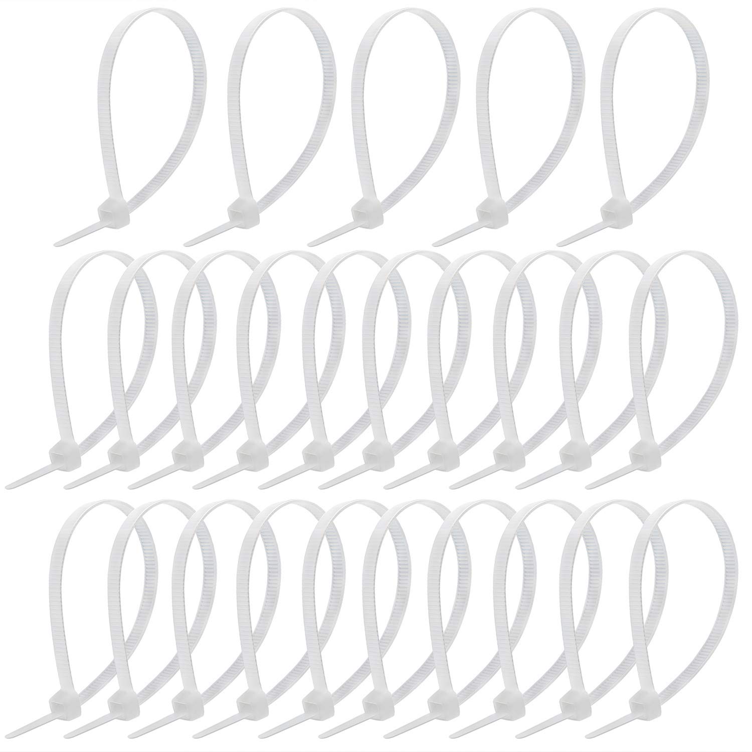 Spofit 25pcs Cable Zip Ties Heavy Duty Hold Nylon Tie Wrap Thick UV Resistant Cable Organization (20 inch, white)