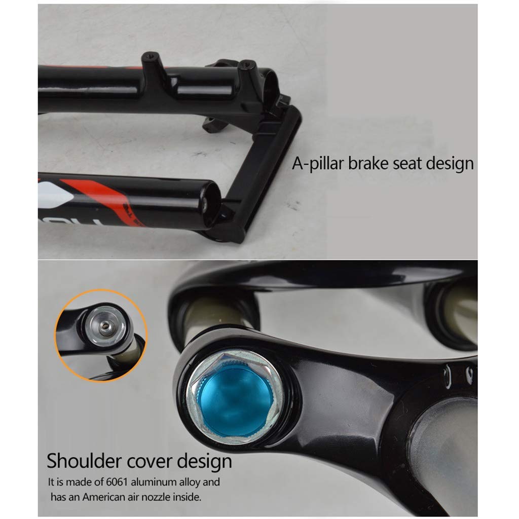 MTB rower aluminiowy sztywny widelec zoom widelec amortyzowany widelec rowerowy aluminiowy aluminiowa podstawa na ramię osłona wire Lock Lock amortyzator ciśnienie powietrza 26 cali, A