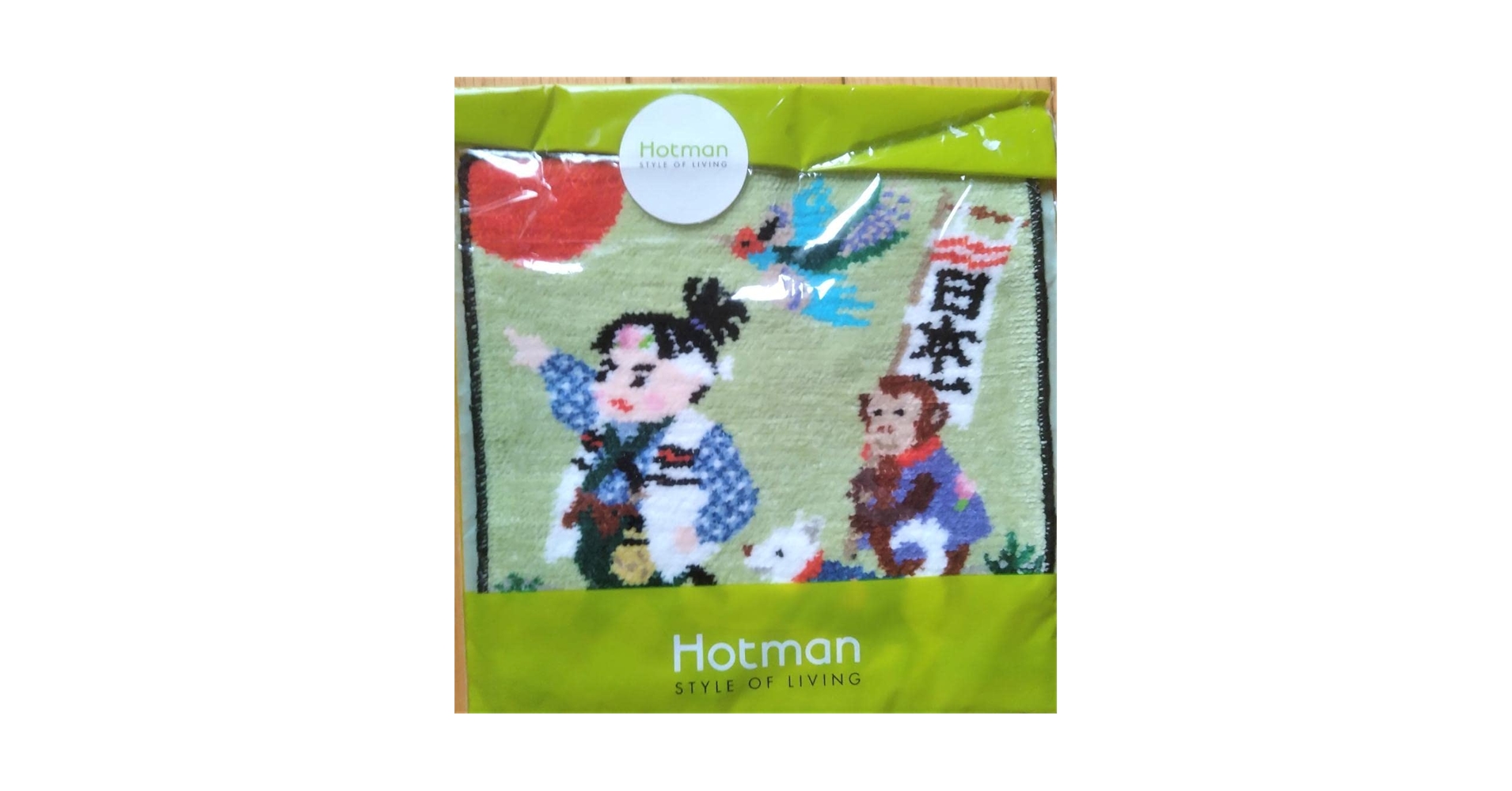 Amazon.co.jp: ホットマン HOTMAN シェニール織 ハンカチ 桃太郎
