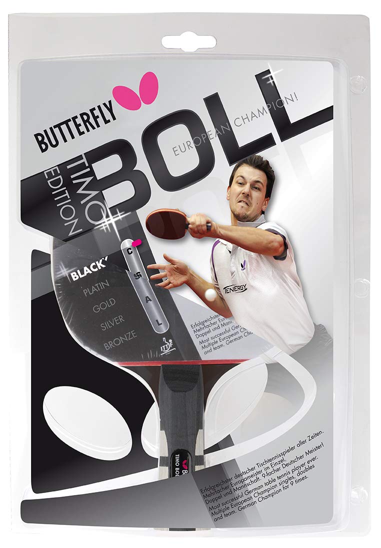 Butterfly Timo Boll Black tenis rakietka + Cell Case pokrowiec stołowy | zestaw rakietek tenis