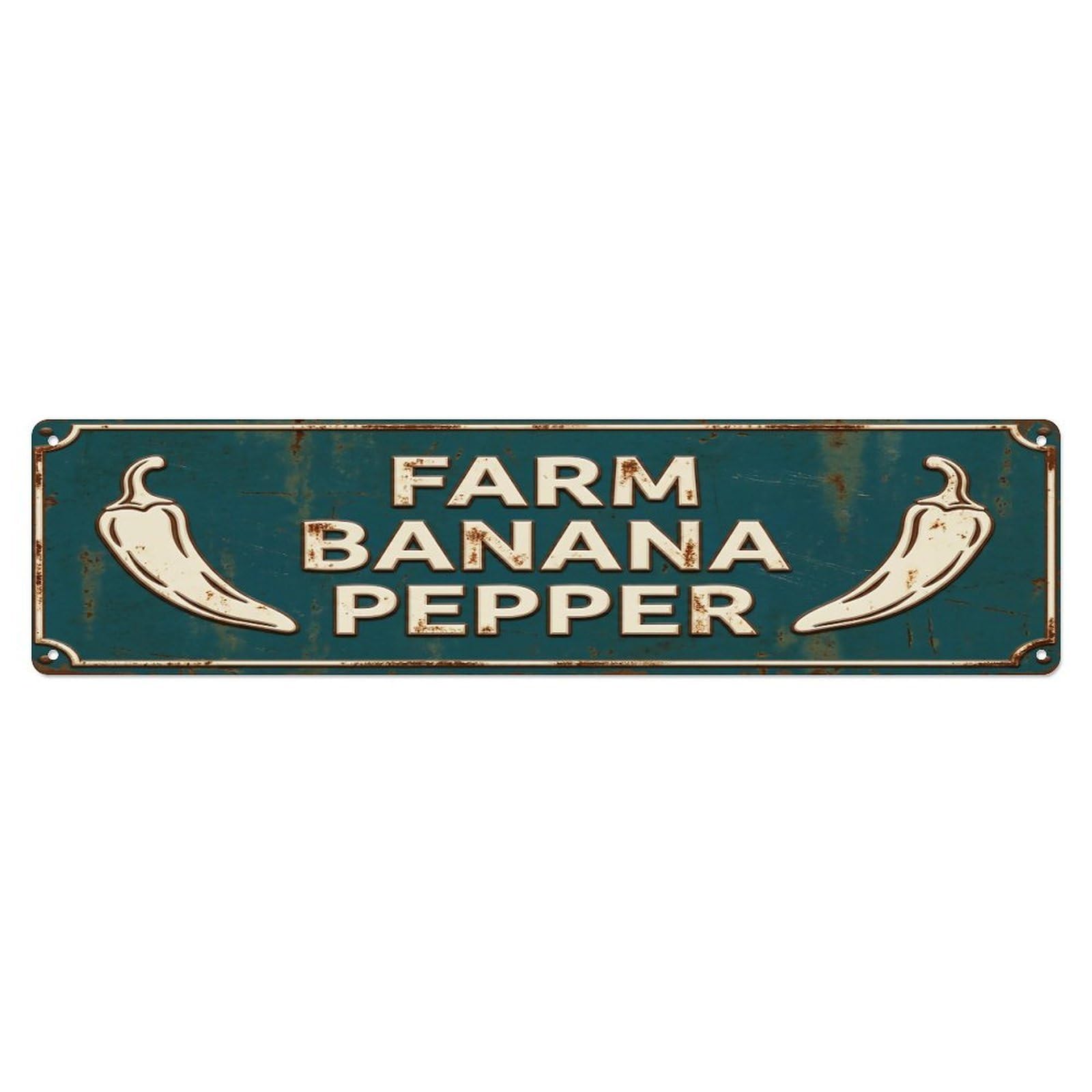 FARM BANANA PEPPER Vintage Pepper Rustic Farmhouse Metal Tin Sign