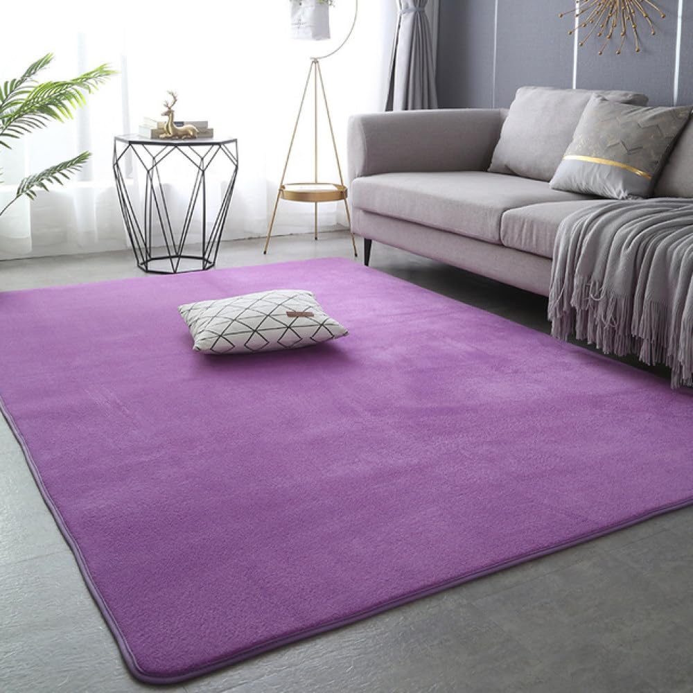 Tapis de sol doux violet antibrûlure du froid pour salon