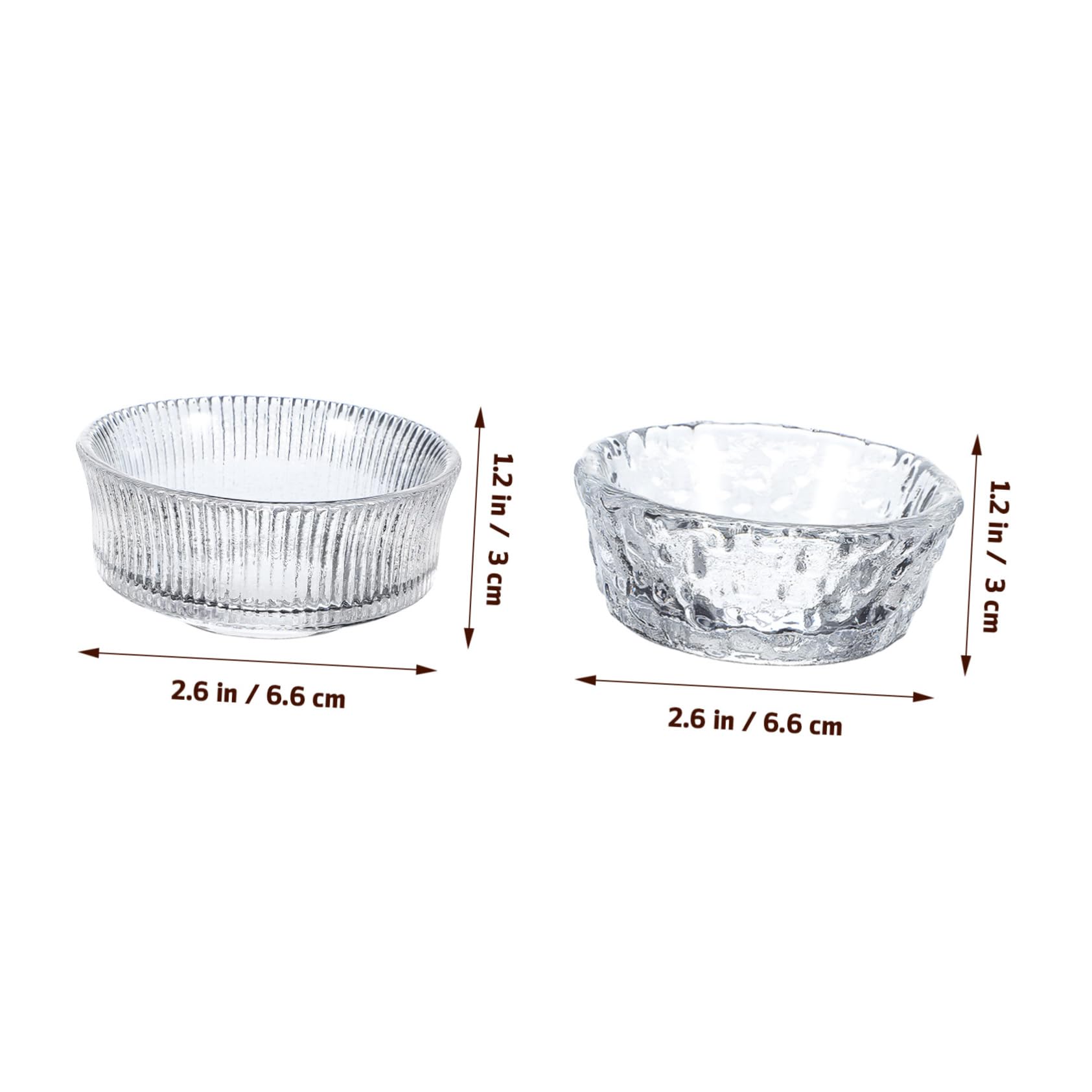 COLLBATH 6 Pcs Snack Dessert Dish Vinegar Dish Dishes Dip Bowls Plate Cooking Infuser Foil Pie Cases Sauce Holders Kitchen Supply Sauce Dish Serving Bowl Restaurant Accessory Glass