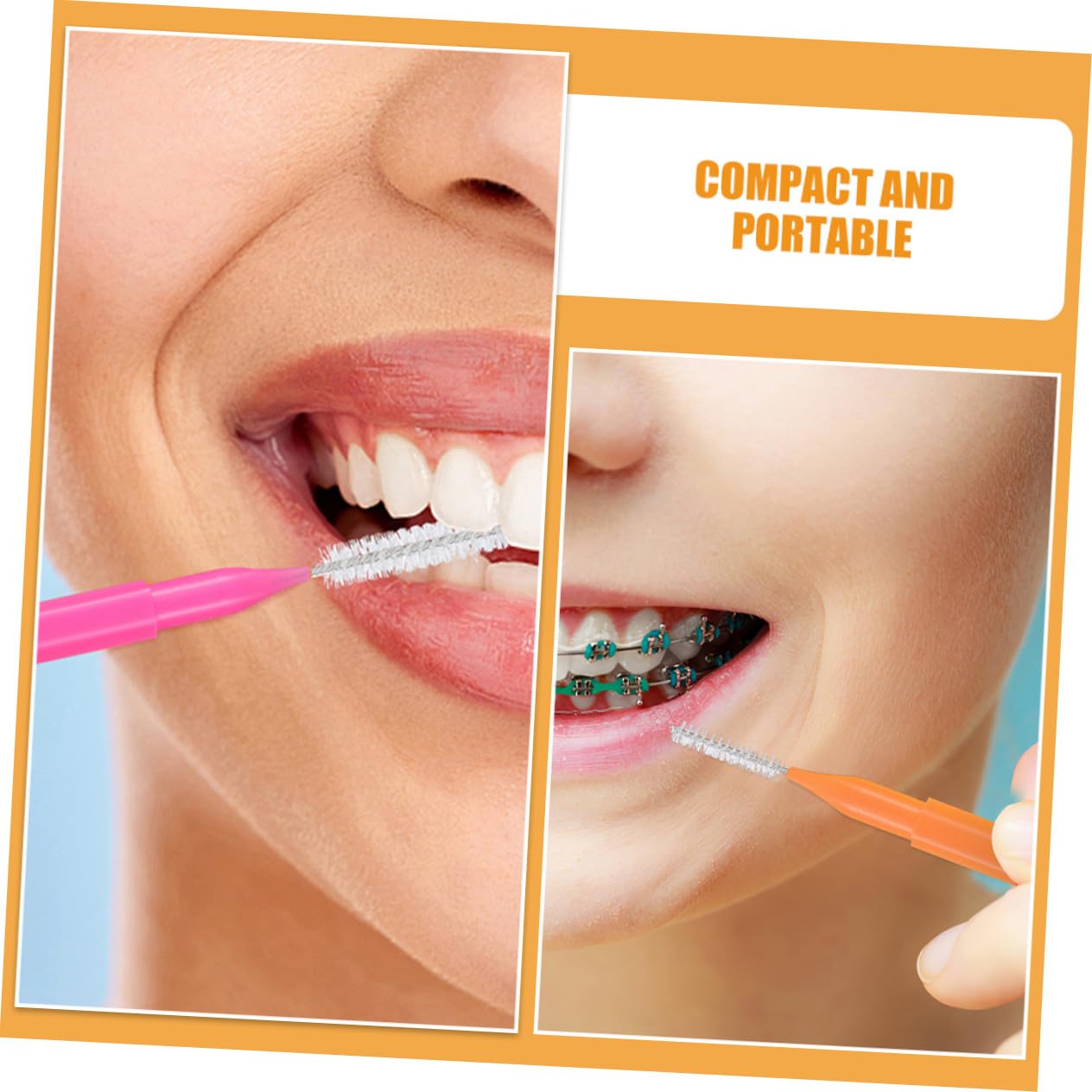 5 Sätze Teiliges Interdentalbürsten Farbig Effektive Zahnzwischenraum Kompakt Und Tragbar Und Präzise Geeignet Für Tägliche Mundhygiene Und Optimalen Zahnpflegeeinsatz 50 Stück * 5