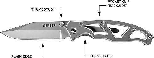 Miniatura 9 de Cuchillo de filo fino Gerber Paraframe en color gris