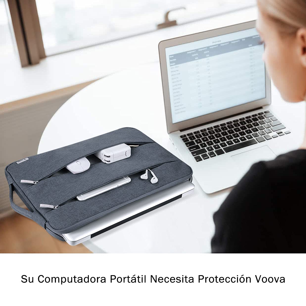 Custodia Per Laptop 13-13.6 Pollici Antiurto | Borsa Morbida Per MacBook Pro/Air, Acer, ASUS, Dell | Impermeabile Con Tasca - Foto 9