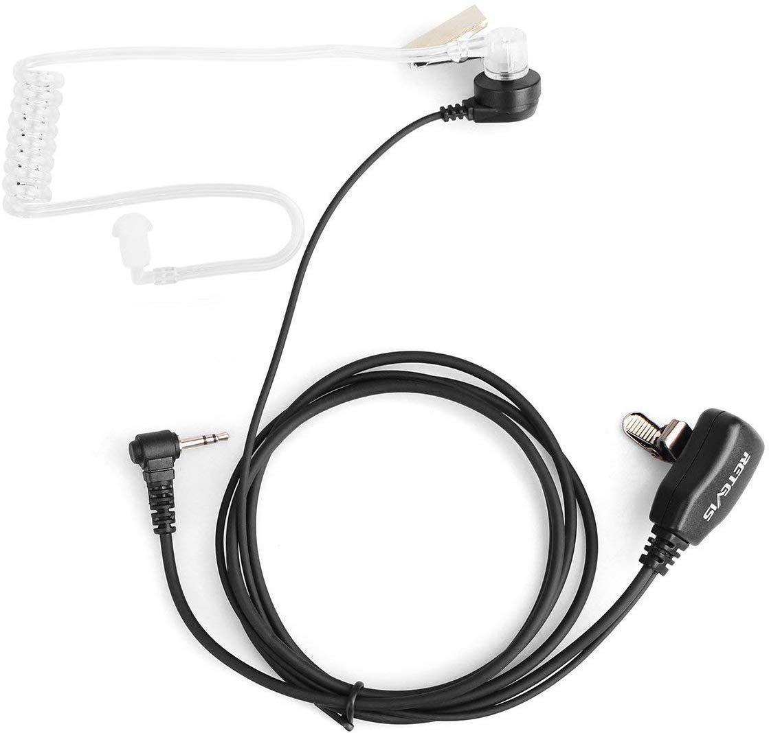 Retevis Słuchawki Walkie Talkie 1-pinowy 2,5 mm radiowy zestaw słuchawkowy kompatybilny z RT45 Motorola TLKR T82 T82 Extreme T92 H2O T60 T80 T80 Extreme T60 T61 T62 T81 Hunter T6200C dwukierunkowe