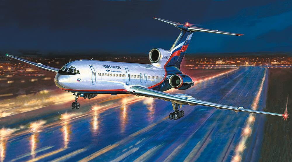 Amazon.com: Zvezda 500787004 Tupolev TU-154M Airliner 1:144 : Arts