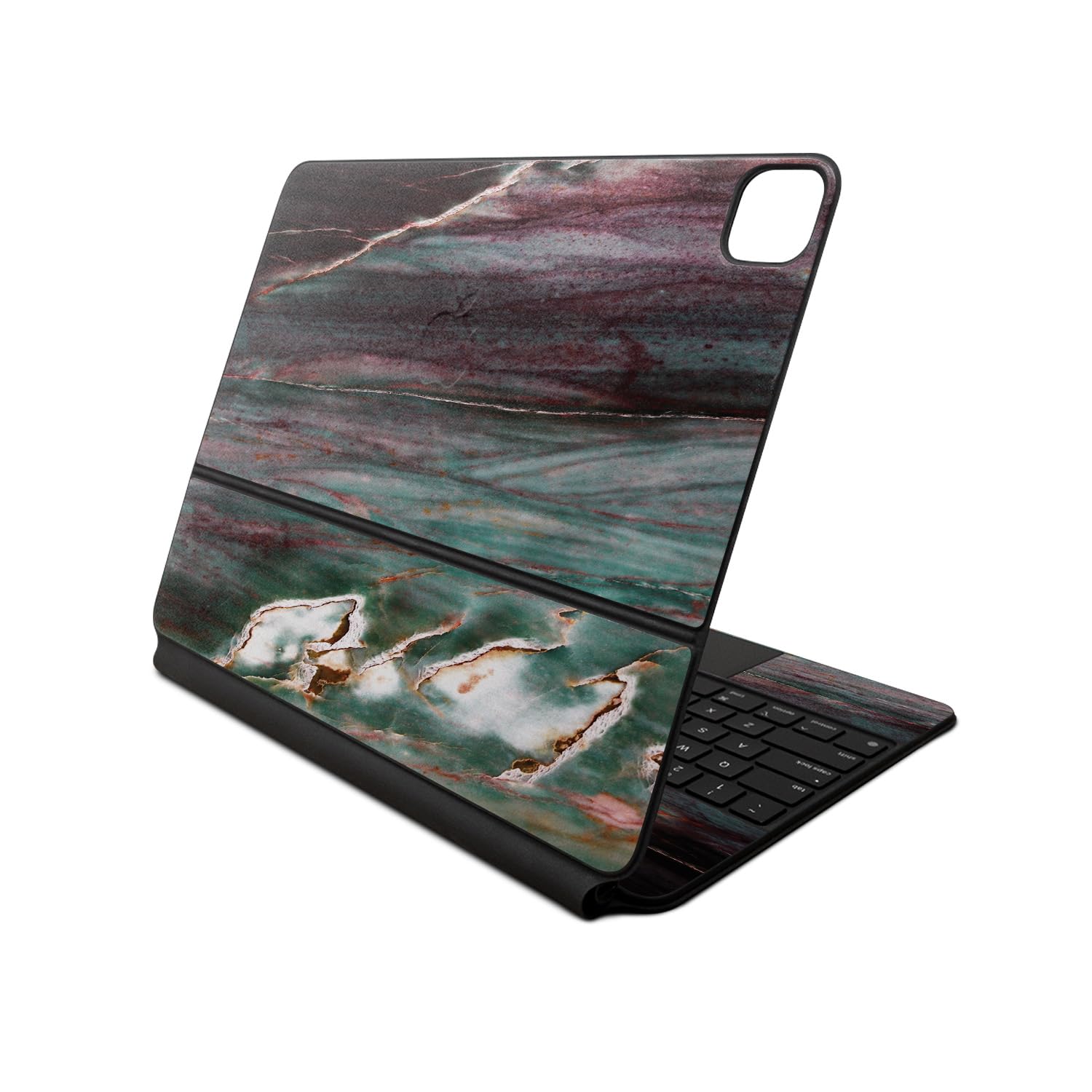 Skin Compatible with Apple Magic Keyboard for iPad Air 13-inch (M2) 2024 - Grunge Marble - Premium 3M Vinyl Protective Wrap Decal Cover - Easy to Apply | Crafted in The USA by MightySkins