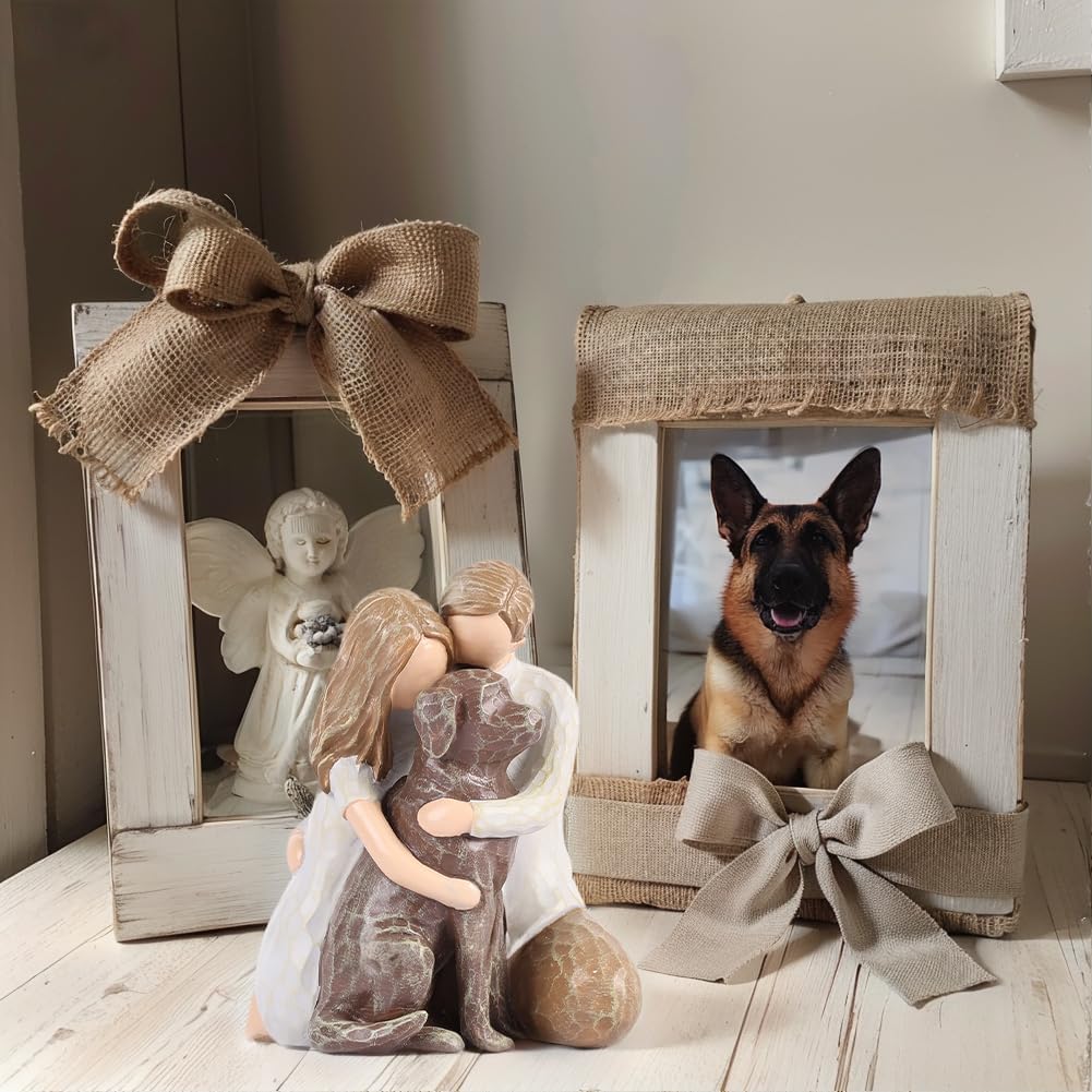 Couple with Brown Lab Angel Figurine – 4.7" Hand-Painted Resin Dog Memorial Statue, Pet Loss Sympathy Gift & Remembrance Keepsake, Brown Lab Decor and Dog Angel Figurine for Home - Image 7