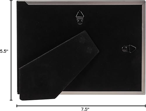 Miniatura 5 de Malden International Designs - Bordes interiores y exteriores horizontales con acabado de peltre cepillado, 4 x 6 pulgadas