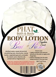 Bed of Roses Signature Body Lotion, Shea & Cocoa Butter, 5 oz Jar | Phat Bath & Body Original Scent • Velvety rose • Creamy vanilla • Cocoa • Clean musk • Gentle woods • Soft & romantic