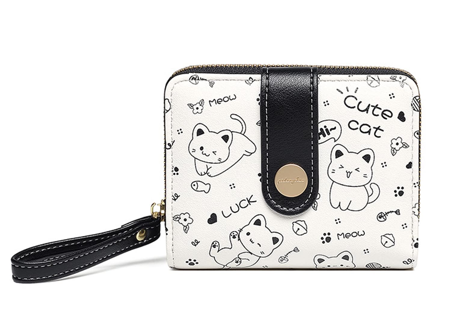Cat Wallets For Girls Cute Small Pu Leather Wallet Card