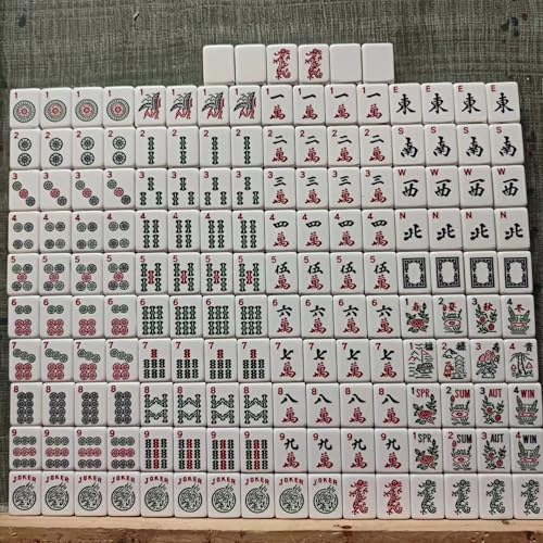 Juego de Mesa American Mahjong con Bolsa Marrón y 166 Fichas miniatura 2