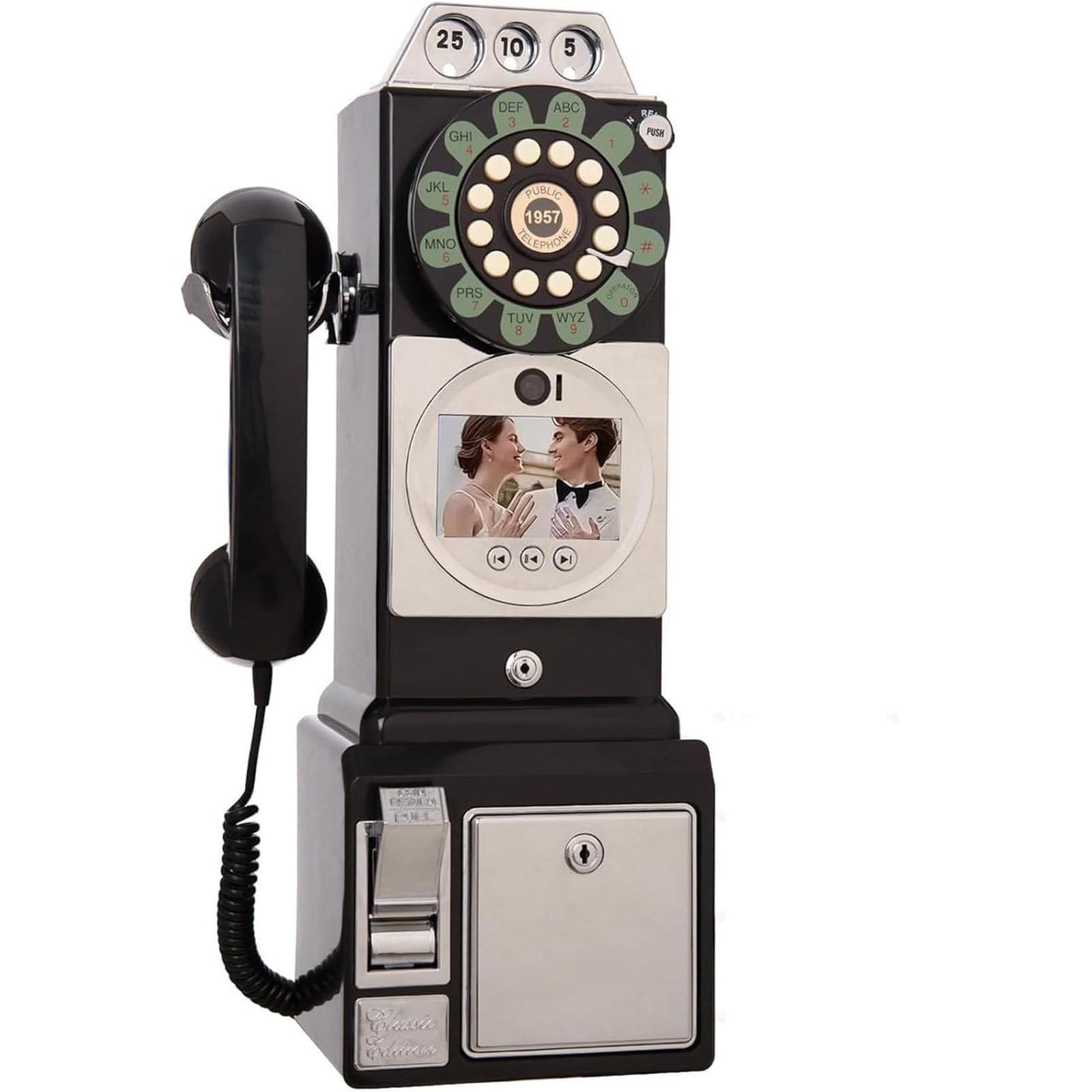 Księga gości weselnych, Księga gości wideo i audio Księga gości weselnych na telefon Kreatywna, łatwa w użyciu i zabawna Zaręczyny Rocznice Baby Showers Ukończenie szkoły,Black-32GB