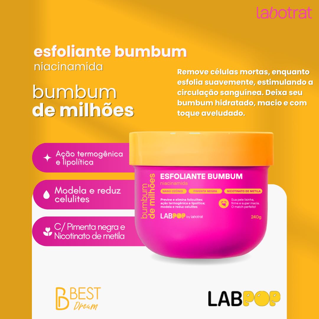 Kit Bumbum De Milhoes Creme Firmador + Esfoliante Corporal + Oleo Termogenico Labotrat em promoção! Veja a oferta e mais achadinhos de Hidratantes 5 Hoje é o melhor dia para comprar Kit Bumbum De Milhoes Creme Firmador + Esfoliante Corporal + Oleo Termogenico Labotrat com aquele preço maroto! Promoção! Aproveite a oferta! 5