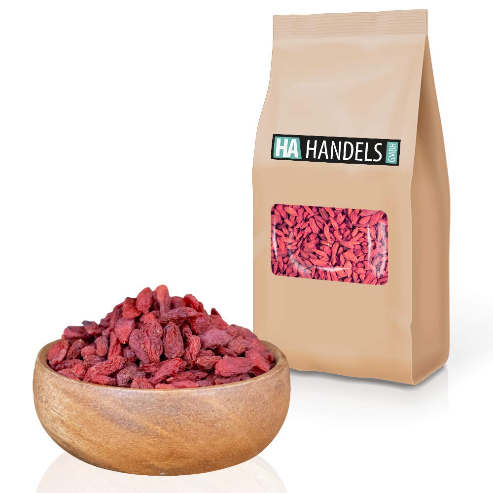 Goji Beeren getrocknet ungeschwefelt naturbelassen Gojibeeren ungezuckert Rohkost wiederverschließbare Verpackung 1kg bis 5kg (2,5kg)