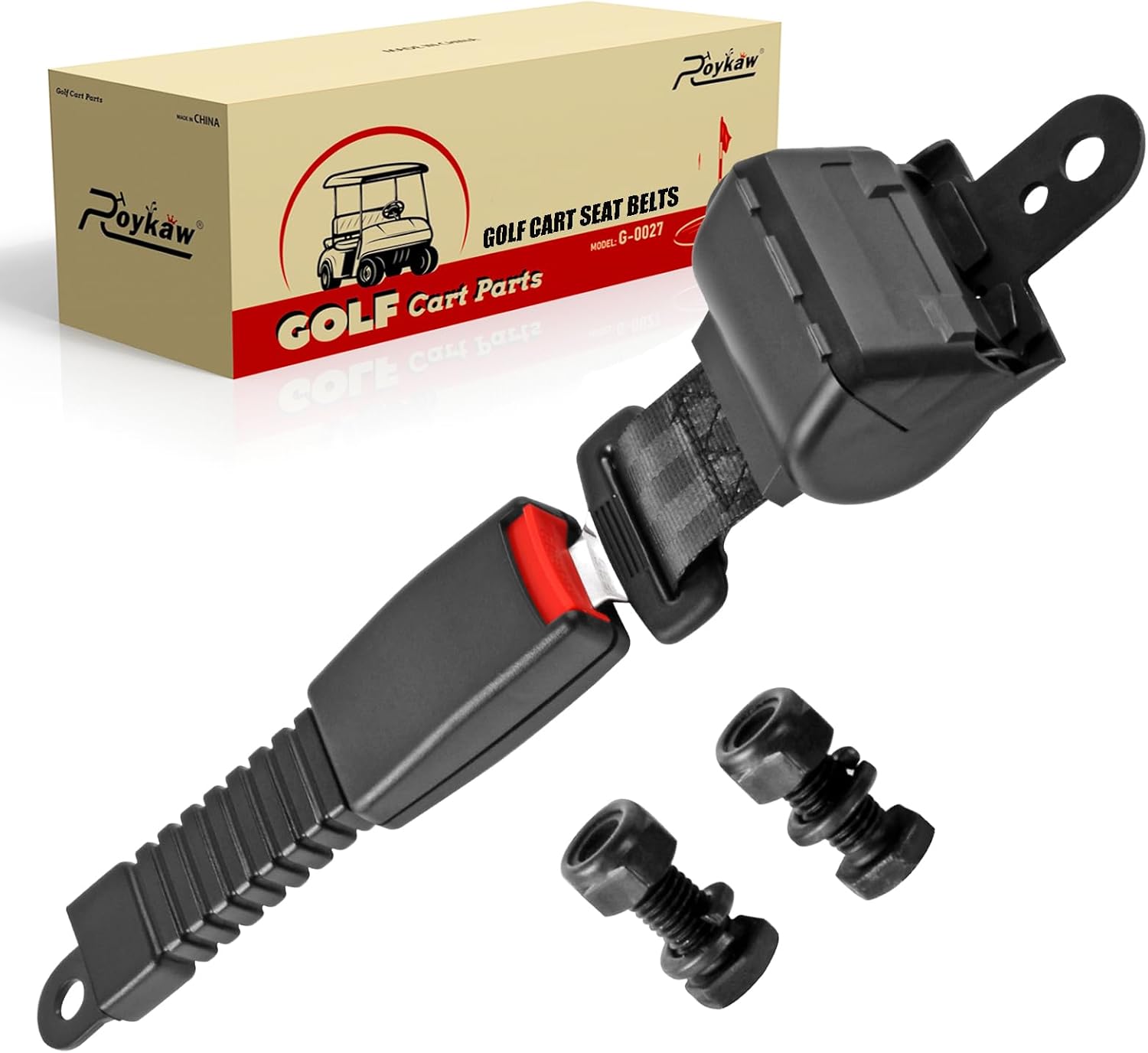 Roykaw Golf Cart Seat Belts Safety Belt Compatible with EZGO Club Car Yamaha - Great Automotive Grade Quality