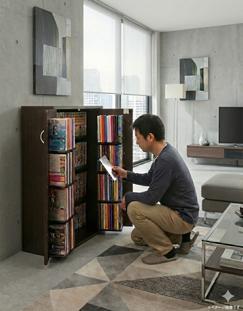 Amazon｜鍵付き収納名人(DVD・ビデオ・コミック本・CDなど) 幅59.5cm