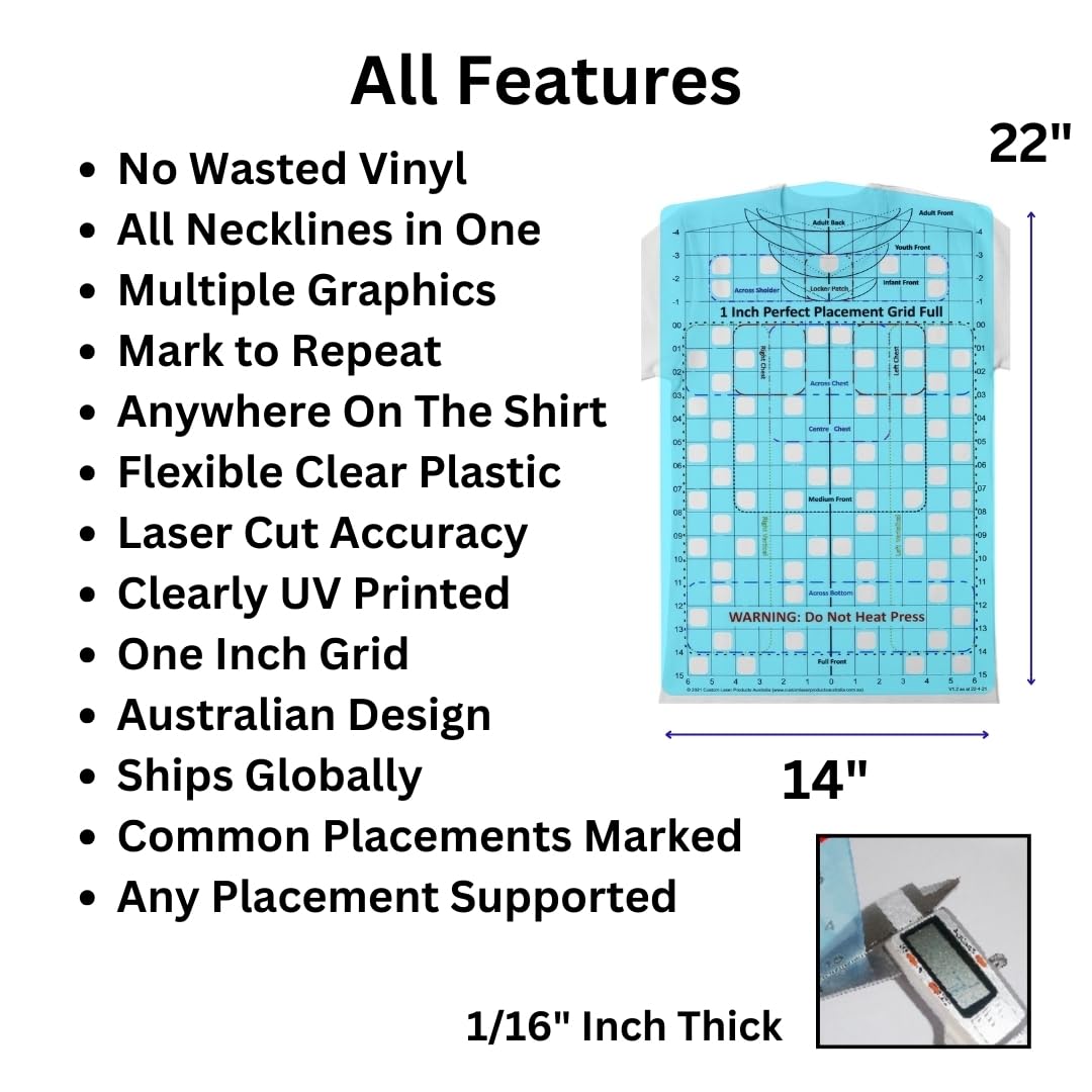 Snapklik.com : CLPA T-Shirt Ruler Guide For Vinyl Alignment And ...