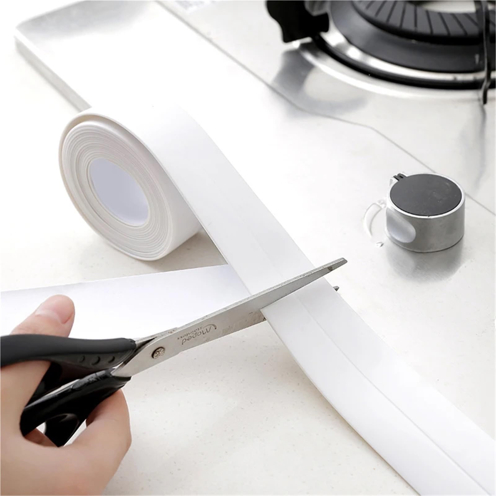 Nastro sigillante, Nastro Adesivo da 2 Rotoli for Gadget sigillanti for pareti del Bagno della Cucina 3, M(Brown)
