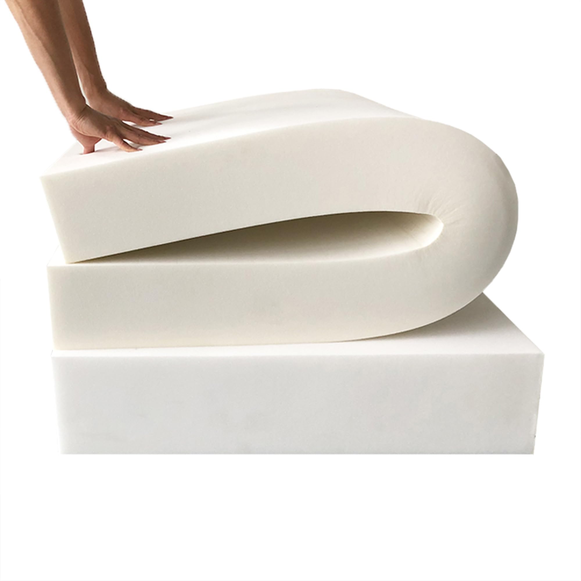 Benutzerdefinierte Schaumstoff Polster, Hohe Dichte Schaum, Weiß Schaumstoff für Sofa, Ersatz-Schaumstoff, Sitzpolster, Haustierbett, Schaumstoff Zuschnitt (Dicke 10cm,150x50cm)