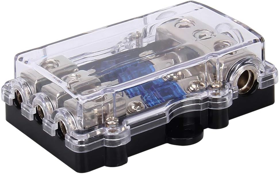 Fuse Holder Car Auto 60A 1 in 3 Ways Glass Fuse Holder