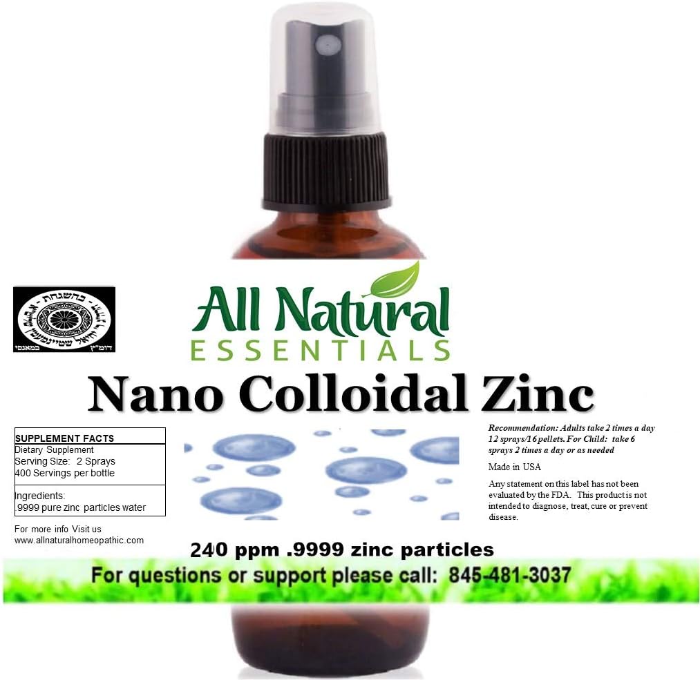 Buy Colloidal zinc Liquid zinc minerals supplement 2oz Bottle 240ppm