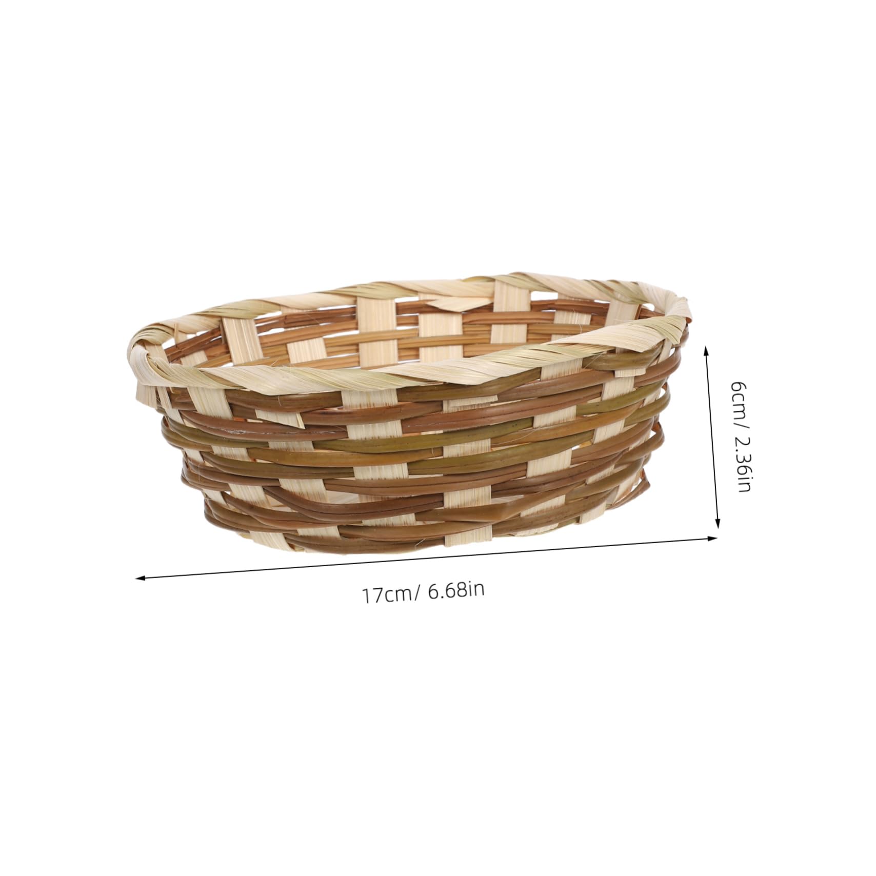 Cabilock Woven Basket Tray Food Storage Basket for Fruits Vegetables and Bread Rustic Design for Home Restaurant and Photography Props and Versatile
