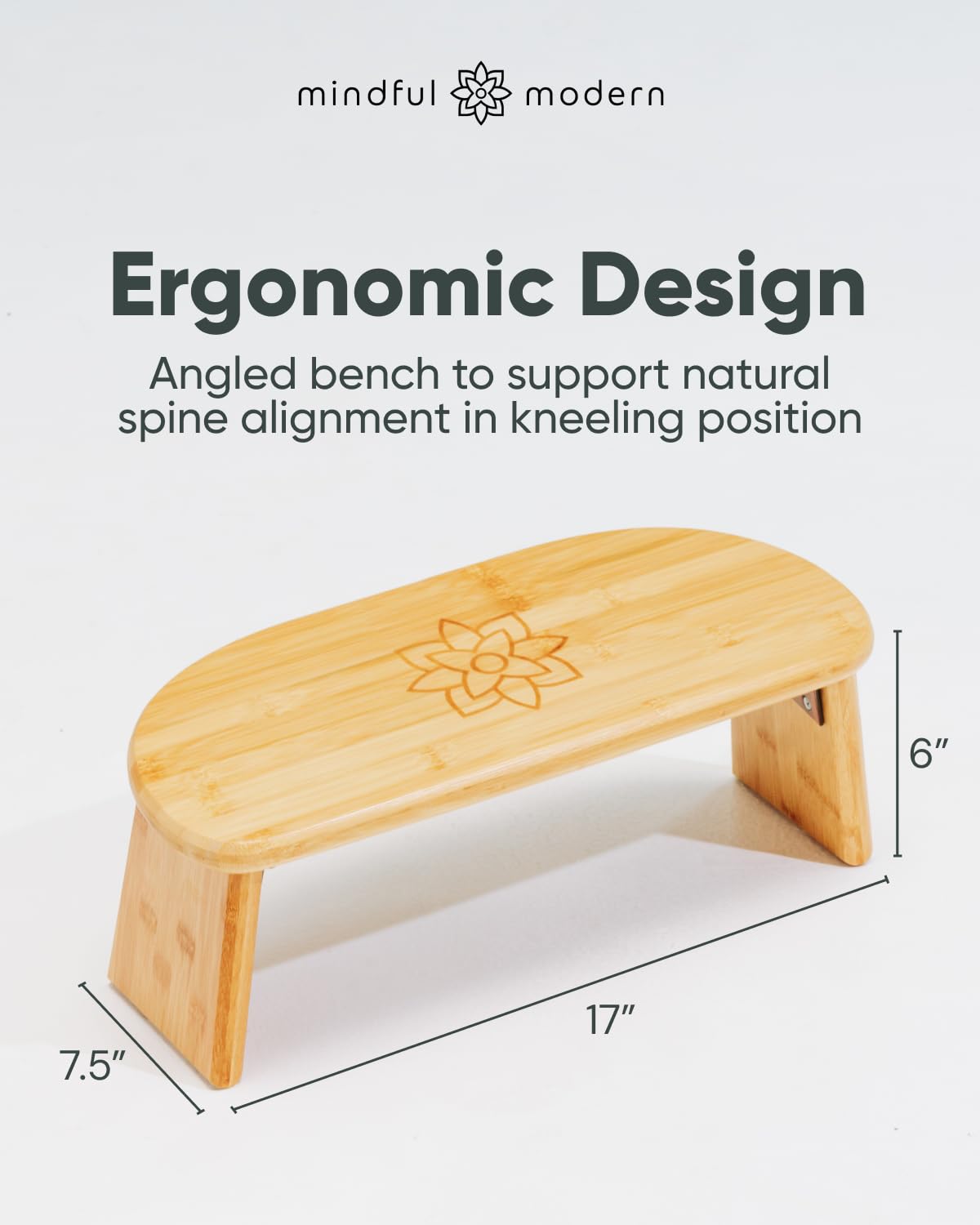 Mindful & Modern Folding Meditation Bench | Locking Magnetic