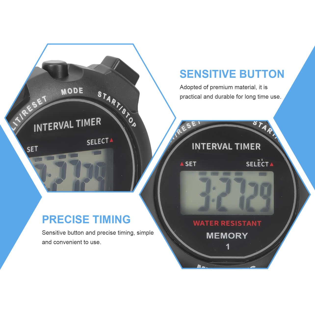 BESPORTBLE 5 Pz Cronografo Impermeabile Cronometri Per Lo Sport Cronometri Per Allenatori Cronometro Analogico Orologi Timer Silenzioso Kit Arbitro Automatico Allarme All'aperto Abs