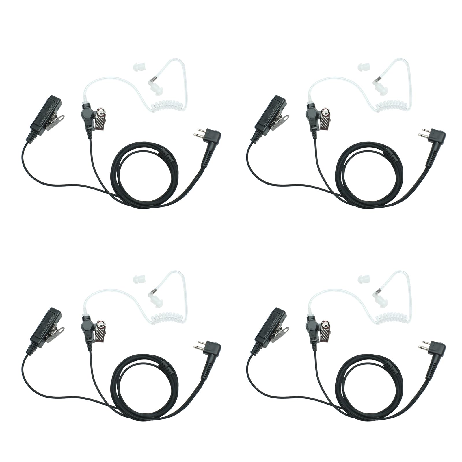 Sarcia 2 Pin Acoustic Tube Earpiece Compatible with Motorola CP200D CP200 CLS1110 CLS1410 RMU2080D BPR40 Surveillance Headset with PTT Mic, FBI