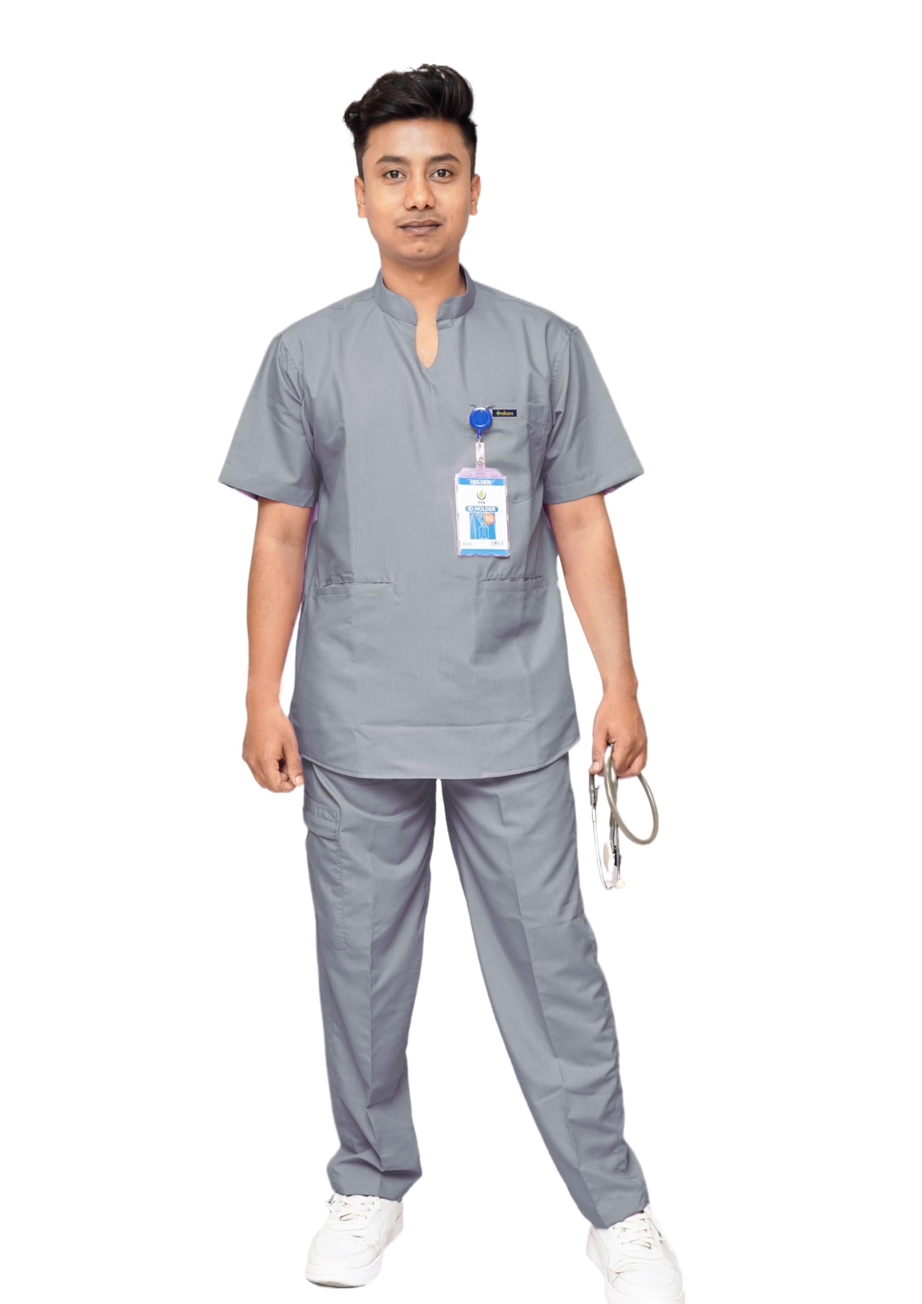 Indicare Health Sciences Customize Mens Scrub Suit mandarin Collar- Ideal for Doctors, Nurses, Dentists and Healthcare Professionals (Dark Grey, S) (B0C4P142FF) Amazon Price History, Amazon Price Tracker