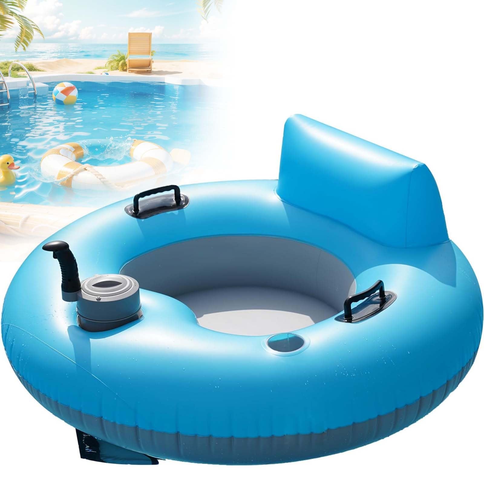Fauteuil Flottant électrique pour Piscine, pour Fête à La Piscine | Autonomie De 30 à 40 Minutes, Rotation à 360°, Matériau Pvc épais, Idéal Pour Les Moments De Détente à La Plage