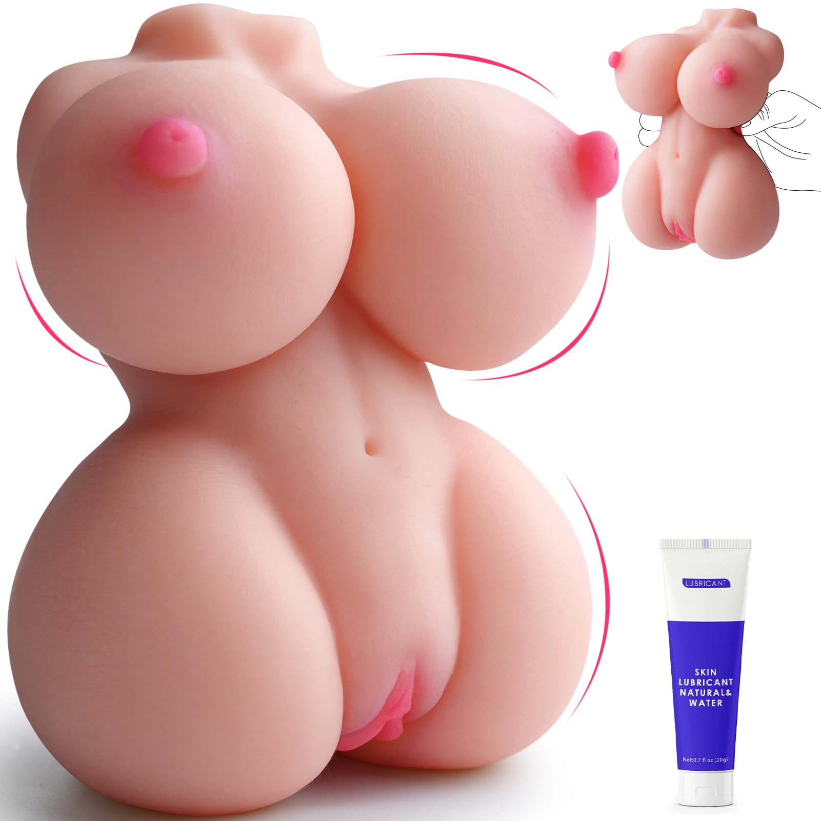 máquinas y dispositivos de juguetes sexuales Masturbadores Hombre de juguetes sexuales Silicone 1.8Lb Flesh N0106